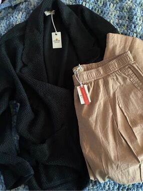 Marine Layer New Tags linen business bundle blazer black size XL, barrel pants